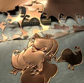 Die Cut Copper For Artists From Apex Die and Gasket